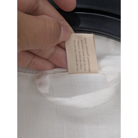 Purecare Dr. Weil Robe Women L/XL Linen Blend Featherweight Front Tie Minimalist - Picture 15 of 15